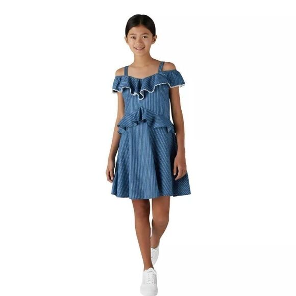 NEW BCBGirls Ruffle Dress Girls size 14/16 - Picture 1 of 6